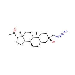 CC(=O)[C@H]1CC[C@H]2[C@@H]3CC[C@H]4C[C@@](O)(CN=[N+]=[N-])CC[C@]4(C)[C@H]3CC[C@]12C ZINC000013760819