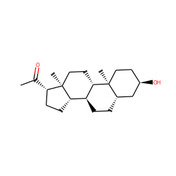 CC(=O)[C@H]1CC[C@H]2[C@@H]3CC[C@H]4C[C@H](O)CC[C@]4(C)[C@H]3CC[C@]12C ZINC000004081043