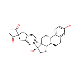 CC(=O)C1(C(C)=O)Cc2ccc([C@]3(O)CC[C@H]4[C@@H]5CCc6cc(O)ccc6[C@H]5CC[C@@]43C)cc2C1 ZINC000049115140