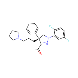 CC(=O)C1=NN(c2cc(F)ccc2F)C[C@@]1(CCCN1CCCC1)c1ccccc1 ZINC000028953438