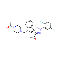 CC(=O)C1=NN(c2cc(F)ccc2F)C[C@@]1(CCCN1CCN(C(C)=O)CC1)c1ccccc1 ZINC000028951458