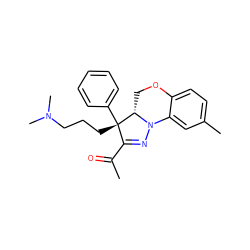 CC(=O)C1=NN2c3cc(C)ccc3OC[C@H]2[C@@]1(CCCN(C)C)c1ccccc1 ZINC000028951401