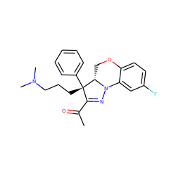 CC(=O)C1=NN2c3cc(F)ccc3OC[C@H]2[C@@]1(CCCN(C)C)c1ccccc1 ZINC000028951397