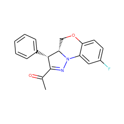 CC(=O)C1=NN2c3cc(F)ccc3OC[C@H]2[C@H]1c1ccccc1 ZINC000028951537