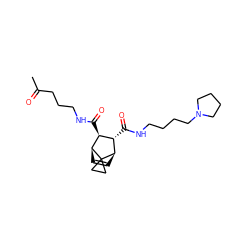 CC(=O)CCCNC(=O)[C@@H]1[C@@H]2C=C[C@H]([C@H]1C(=O)NCCCCN1CCCC1)C21CC1 ZINC000168380138