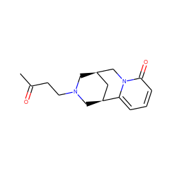 CC(=O)CCN1C[C@@H]2C[C@H](C1)c1cccc(=O)n1C2 ZINC000028465426