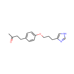 CC(=O)CCc1ccc(OCCCc2c[nH]cn2)cc1 ZINC000013814582