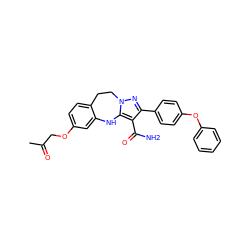 CC(=O)COc1ccc2c(c1)Nc1c(C(N)=O)c(-c3ccc(Oc4ccccc4)cc3)nn1CC2 ZINC000045349209