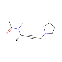 CC(=O)N(C)[C@@H](C)C#CCN1CCCC1 ZINC000002021742
