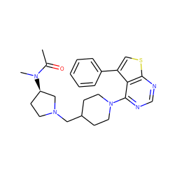 CC(=O)N(C)[C@@H]1CCN(CC2CCN(c3ncnc4scc(-c5ccccc5)c34)CC2)C1 ZINC000146437255