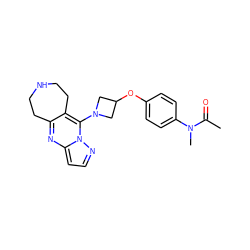 CC(=O)N(C)c1ccc(OC2CN(c3c4c(nc5ccnn35)CCNCC4)C2)cc1 ZINC000066099590