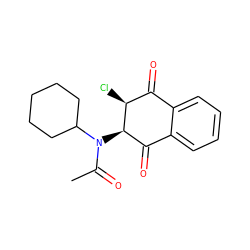 CC(=O)N(C1CCCCC1)[C@@H]1C(=O)c2ccccc2C(=O)[C@@H]1Cl ZINC001772613467