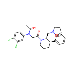 CC(=O)N(CC(=O)N1CCC[C@H](c2ccccc2)[C@@H]1CN1CCCC1)c1ccc(Cl)c(Cl)c1 ZINC000029042592