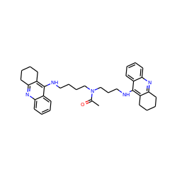 CC(=O)N(CCCCNc1c2c(nc3ccccc13)CCCC2)CCCNc1c2c(nc3ccccc13)CCCC2 ZINC000044307938