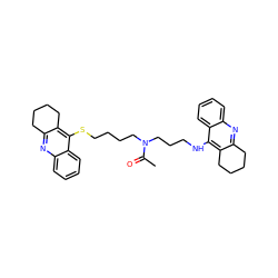 CC(=O)N(CCCCSc1c2c(nc3ccccc13)CCCC2)CCCNc1c2c(nc3ccccc13)CCCC2 ZINC000014946289