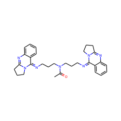 CC(=O)N(CCCN=c1c2ccccc2nc2n1CCC2)CCC/N=c1\c2ccccc2nc2n1CCC2 ZINC000254051325