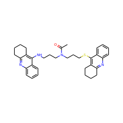 CC(=O)N(CCCNc1c2c(nc3ccccc13)CCCC2)CCCSc1c2c(nc3ccccc13)CCCC2 ZINC000014946288