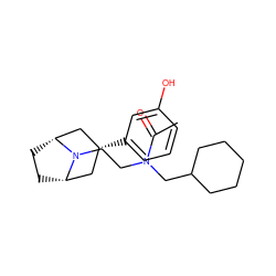 CC(=O)N(CCN1[C@H]2CC[C@@H]1C[C@H](c1cccc(O)c1)C2)CC1CCCCC1 ZINC000117298525