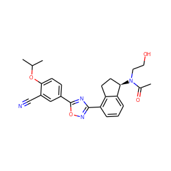 CC(=O)N(CCO)[C@@H]1CCc2c(-c3noc(-c4ccc(OC(C)C)c(C#N)c4)n3)cccc21 ZINC000202712920