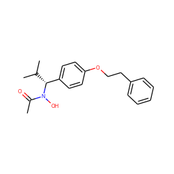 CC(=O)N(O)[C@@H](c1ccc(OCCc2ccccc2)cc1)C(C)C ZINC000026145173