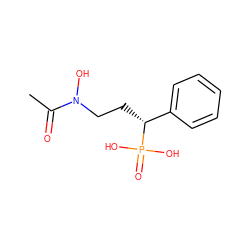 CC(=O)N(O)CC[C@H](c1ccccc1)P(=O)(O)O ZINC000013644146