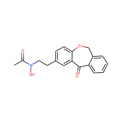 CC(=O)N(O)CCc1ccc2c(c1)C(=O)c1ccccc1CO2 ZINC000013745497