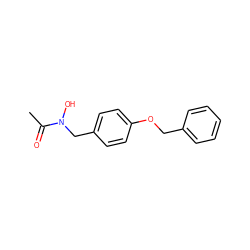 CC(=O)N(O)Cc1ccc(OCc2ccccc2)cc1 ZINC000000002908