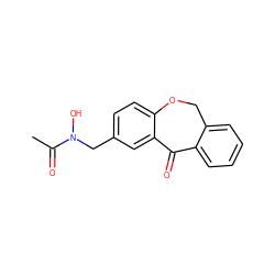 CC(=O)N(O)Cc1ccc2c(c1)C(=O)c1ccccc1CO2 ZINC000013745494