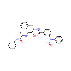 CC(=O)N(c1ccccc1)c1cccc(C(=O)N[C@@H](Cc2ccccc2)[C@H](O)CN[C@@H](C)C(=O)NC2CCCCC2)c1 ZINC000058603093