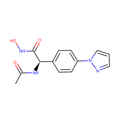 CC(=O)N[C@@H](C(=O)NO)c1ccc(-n2cccn2)cc1 ZINC000299822188