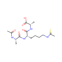 CC(=O)N[C@@H](C)C(=O)N[C@@H](CCCCNC(C)=S)C(=O)N[C@@H](C)C(=O)O ZINC000064426575