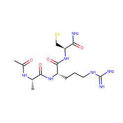 CC(=O)N[C@@H](C)C(=O)N[C@@H](CCCNC(=N)N)C(=O)N[C@@H](CS)C(N)=O ZINC000149737697