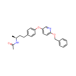 CC(=O)N[C@@H](C)CCc1ccc(Oc2ccc(OCc3ccccc3)nc2)cc1 ZINC000066258437