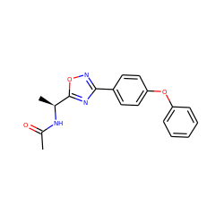 CC(=O)N[C@@H](C)c1nc(-c2ccc(Oc3ccccc3)cc2)no1 ZINC001247532159