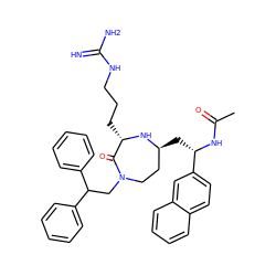 CC(=O)N[C@@H](C[C@H]1CCN(CC(c2ccccc2)c2ccccc2)C(=O)[C@H](CCCNC(=N)N)N1)c1ccc2ccccc2c1 ZINC001772572948