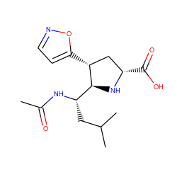 CC(=O)N[C@@H](CC(C)C)[C@@H]1N[C@@H](C(=O)O)C[C@H]1c1ccno1 ZINC000028477547