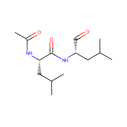 CC(=O)N[C@@H](CC(C)C)C(=O)N[C@H](C=O)CC(C)C ZINC000027621418