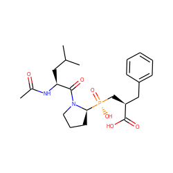 CC(=O)N[C@@H](CC(C)C)C(=O)N1CCC[C@@H]1[P@](=O)(O)C[C@@H](Cc1ccccc1)C(=O)O ZINC000014976181