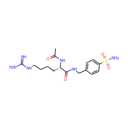 CC(=O)N[C@@H](CCCCNC(=N)N)C(=O)NCc1ccc(S(N)(=O)=O)cc1 ZINC000299827276