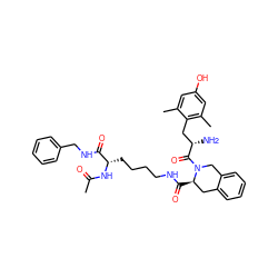 CC(=O)N[C@@H](CCCCNC(=O)[C@@H]1Cc2ccccc2CN1C(=O)[C@@H](N)Cc1c(C)cc(O)cc1C)C(=O)NCc1ccccc1 ZINC000028821077