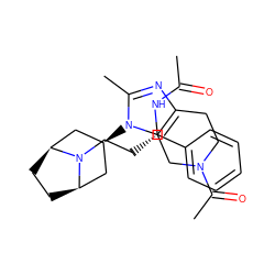 CC(=O)N[C@@H](CCN1[C@H]2CC[C@@H]1C[C@H](n1c(C)nc3c1CN(C(C)=O)CC3)C2)c1ccccc1 ZINC000101391264