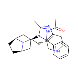 CC(=O)N[C@@H](CCN1[C@H]2CC[C@@H]1C[C@H](n1c(C)nc3c1CNCC3)C2)c1ccccc1 ZINC000101391279