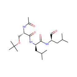 CC(=O)N[C@@H](COC(C)(C)C)C(=O)N[C@H](CC(C)C)C(=O)N[C@@H](C=O)CC(C)C ZINC000027618245