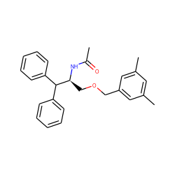 CC(=O)N[C@@H](COCc1cc(C)cc(C)c1)C(c1ccccc1)c1ccccc1 ZINC000029556979