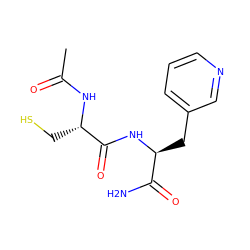 CC(=O)N[C@@H](CS)C(=O)N[C@@H](Cc1cccnc1)C(N)=O ZINC000029558571