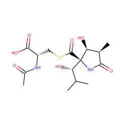 CC(=O)N[C@@H](CSC(=O)[C@]1([C@@H](O)C(C)C)NC(=O)[C@H](C)[C@@H]1O)C(=O)O ZINC000013545968