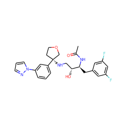 CC(=O)N[C@@H](Cc1cc(F)cc(F)c1)[C@H](O)CN[C@]1(c2cccc(-n3cccn3)c2)CCOC1 ZINC000045283971