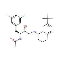 CC(=O)N[C@@H](Cc1cc(F)cc(F)c1)[C@H](O)CN[C@H]1CCCc2ccc(C(C)(C)C)cc21 ZINC000096282246