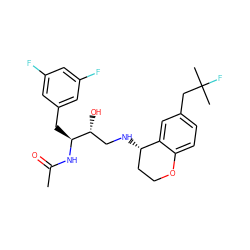 CC(=O)N[C@@H](Cc1cc(F)cc(F)c1)[C@H](O)CN[C@H]1CCOc2ccc(CC(C)(C)F)cc21 ZINC000096282244