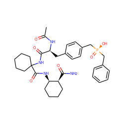 CC(=O)N[C@@H](Cc1ccc(C[P@](=O)(O)Cc2ccccc2)cc1)C(=O)NC1(C(=O)N[C@@H]2CCCC[C@@H]2C(N)=O)CCCCC1 ZINC000026396335